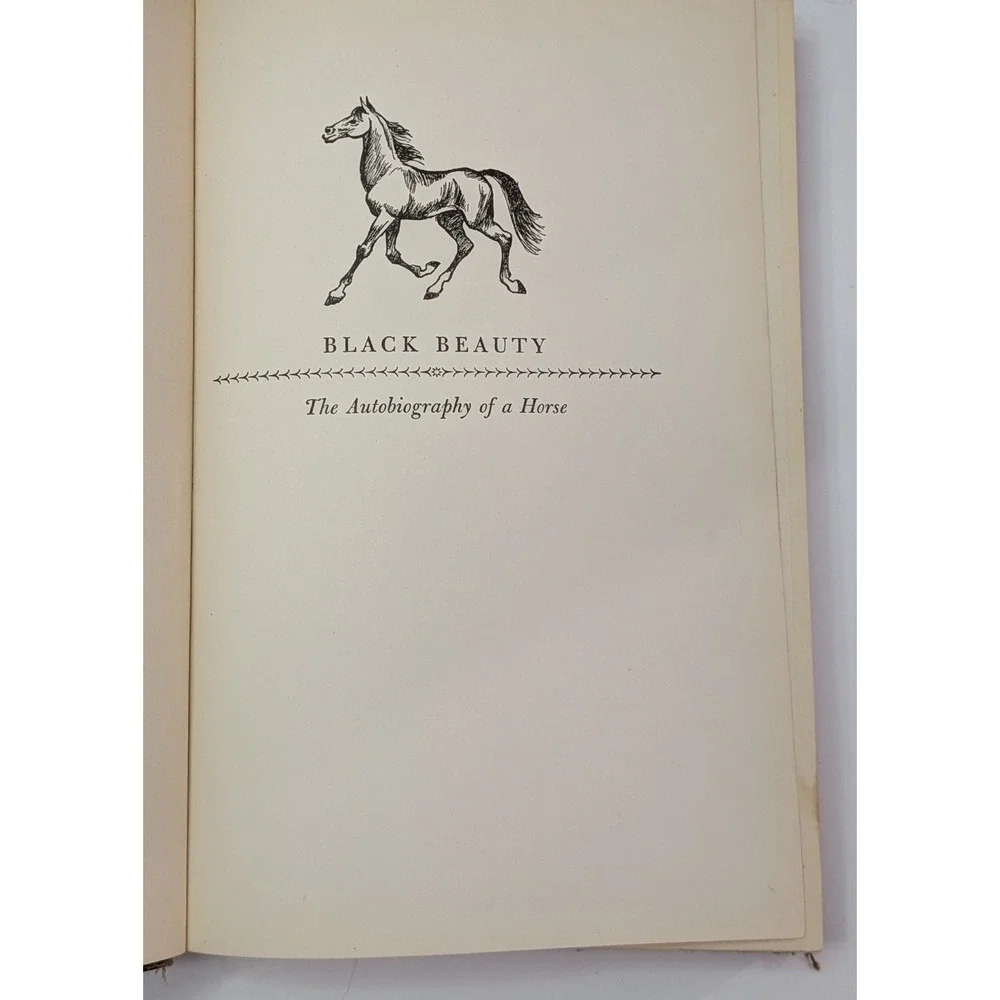 Grosset & Dunlap Black Beauty Book Kids OS Tan Fair Fritz Eichenberg Illustrated